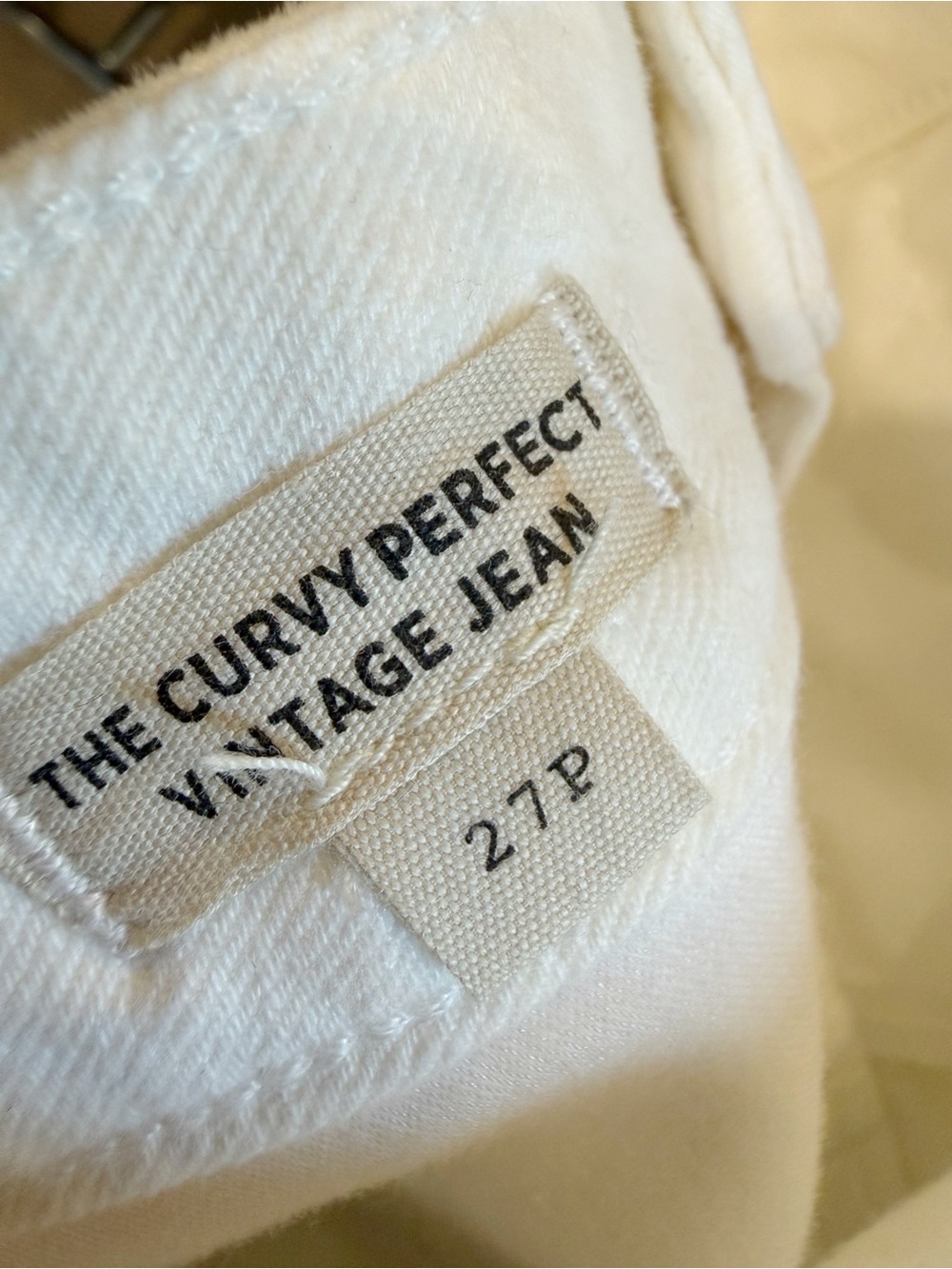 MADEWELL NWT Petite Curvy Perfect Vintage Jeans in Tile White Comfort Stretch 27 - Picture 8 of 10